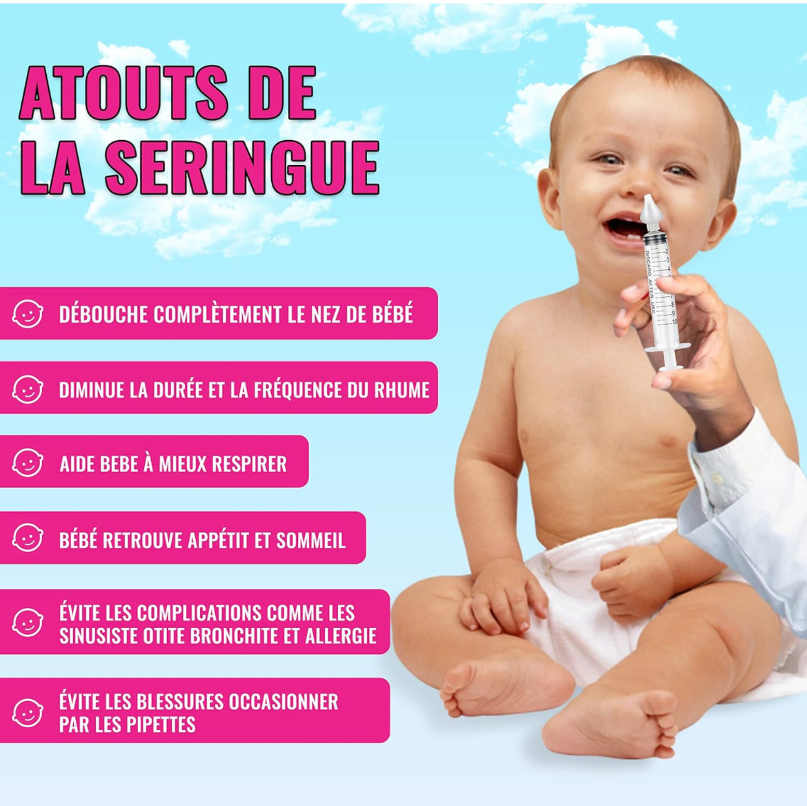 Seringues nasales réutilisables