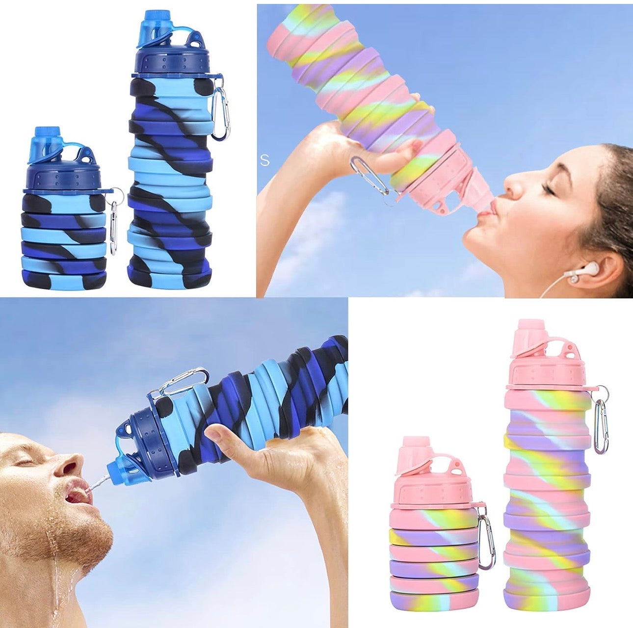 Gourde pliable en silicone