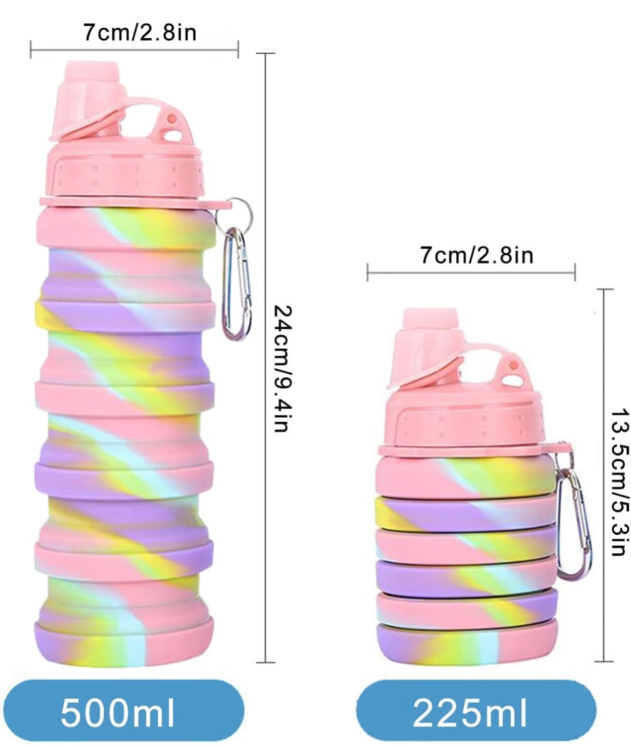 Gourde pliable en silicone